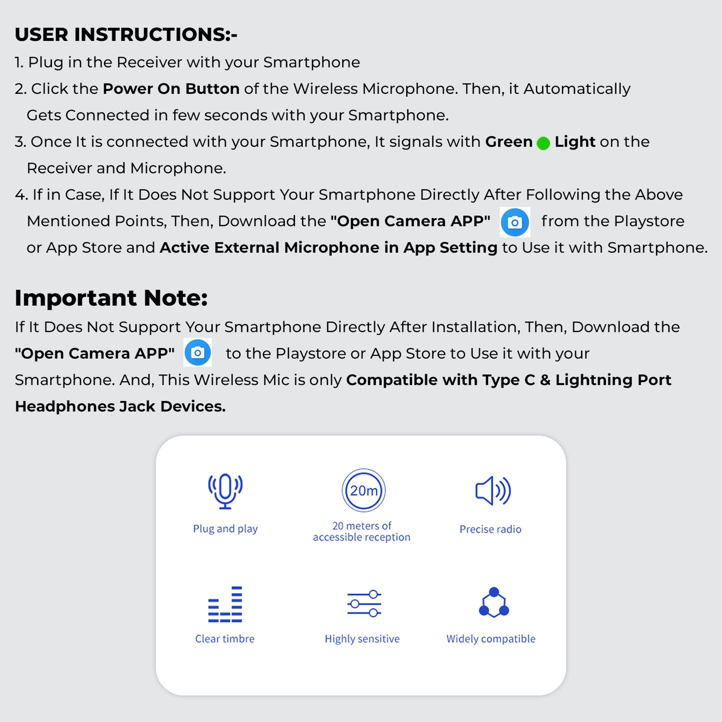 WRADER Dual User K9 Youtube Wireless Microphone for Video Recording Podcast ASMR Vlog Microphone