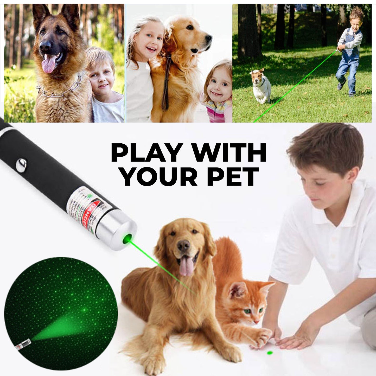 WRADER Green Laser Light Pointer Laser Light for Dark Indoor and Outdoor Shower Laser Light (Ball Diameter: 3 cm)