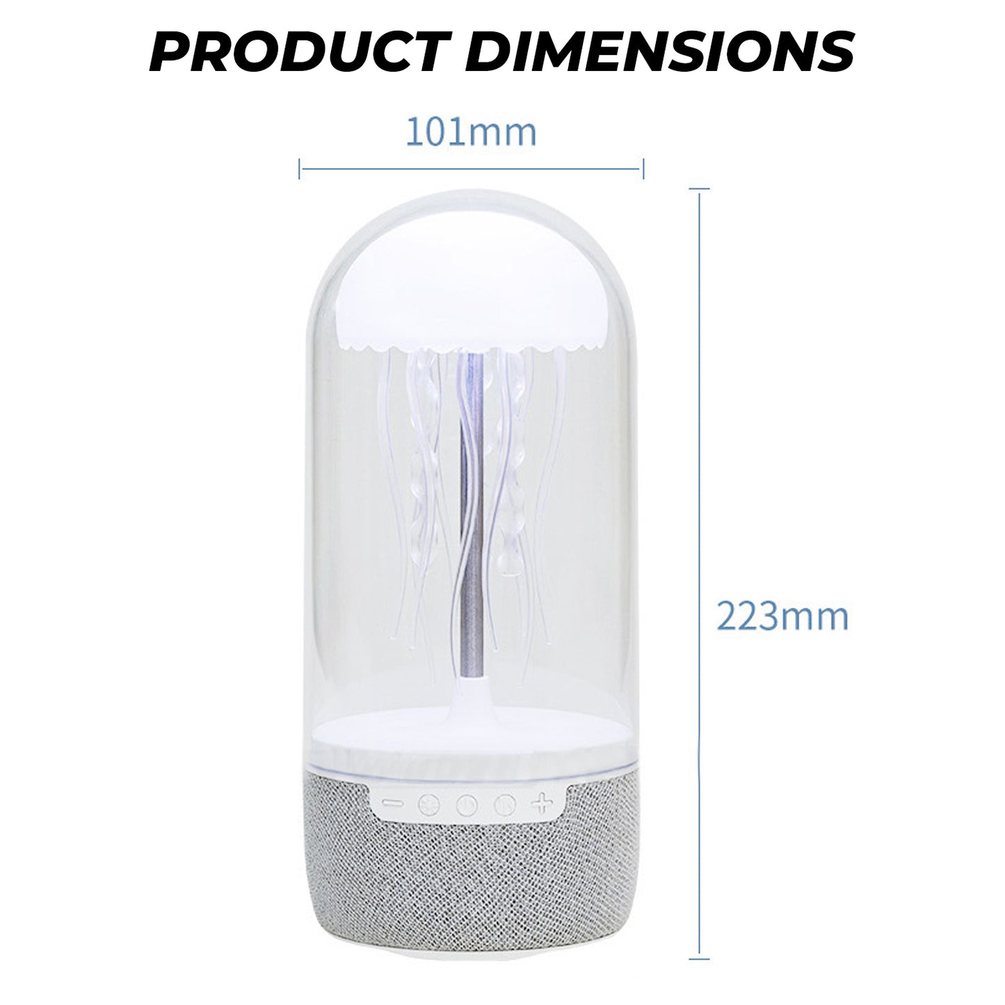 RGB Jellyfish Night Light with Bluetooth Speaker – Colorful LED Mood Lamp for Bedroom & Relaxation