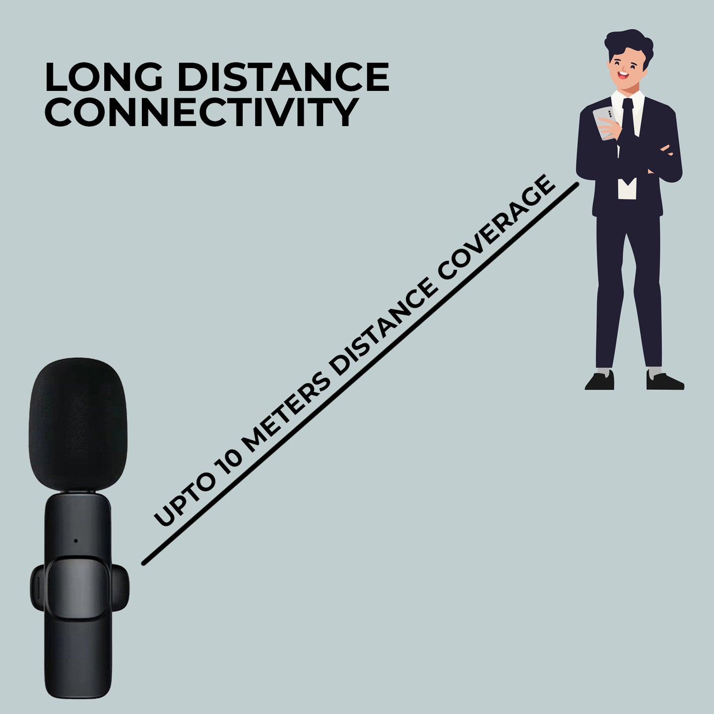 WRADER Dual User K9 Youtube Wireless Microphone for Video Recording Podcast ASMR Vlog Microphone