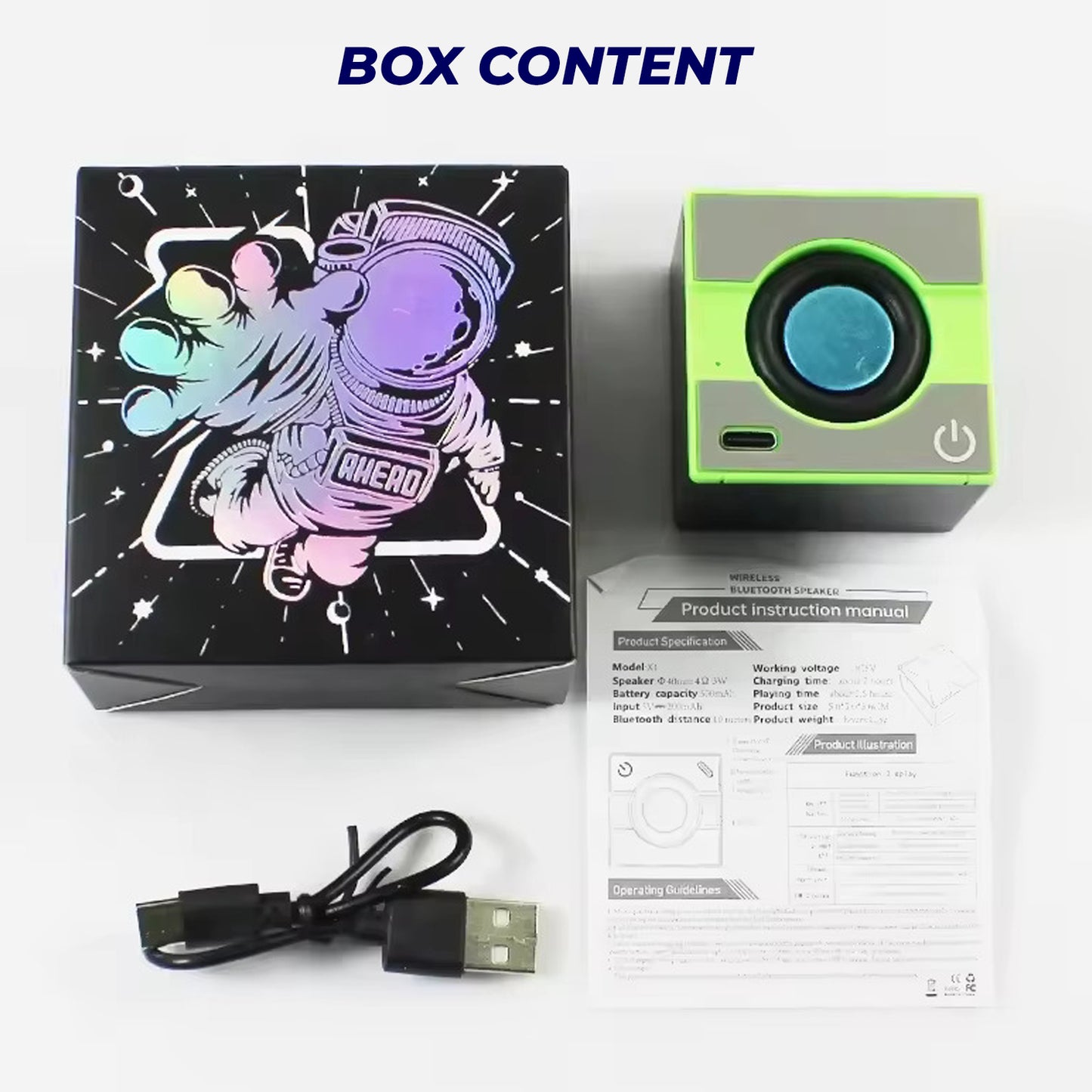WRADER X1 Portable Bluetooth Hifi Stereo Bass Speaker Party Speaker 5 W Bluetooth Speaker