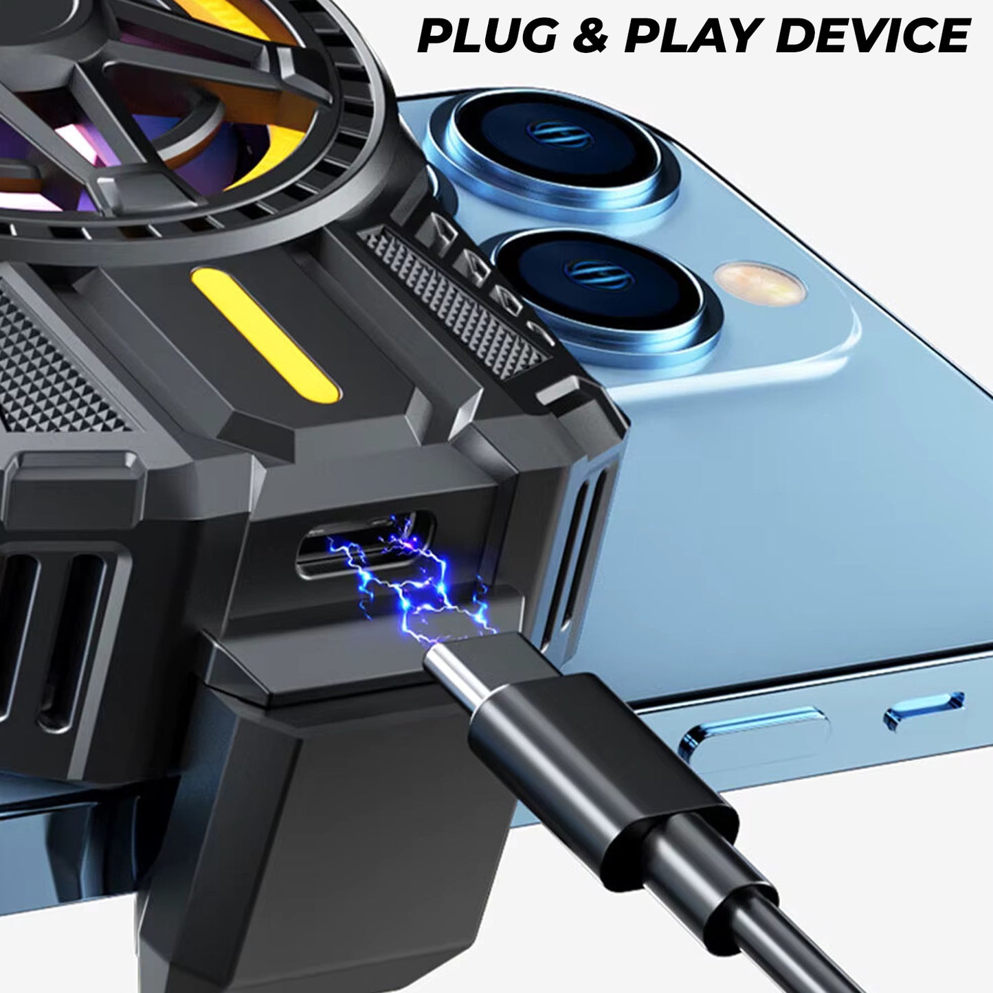 WRADER SL01 RGB Gaming Mobile Phone Cooler for iPhone & Android Mobiles Mobile AC Cooler