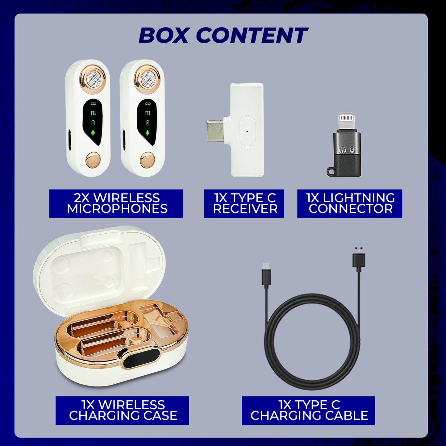 Wrader S32 Wireless Mic with Digital Display Charging Case, Noise Reduction Wireless Mic for YouTube, Lapel Mic for Android/iPhone