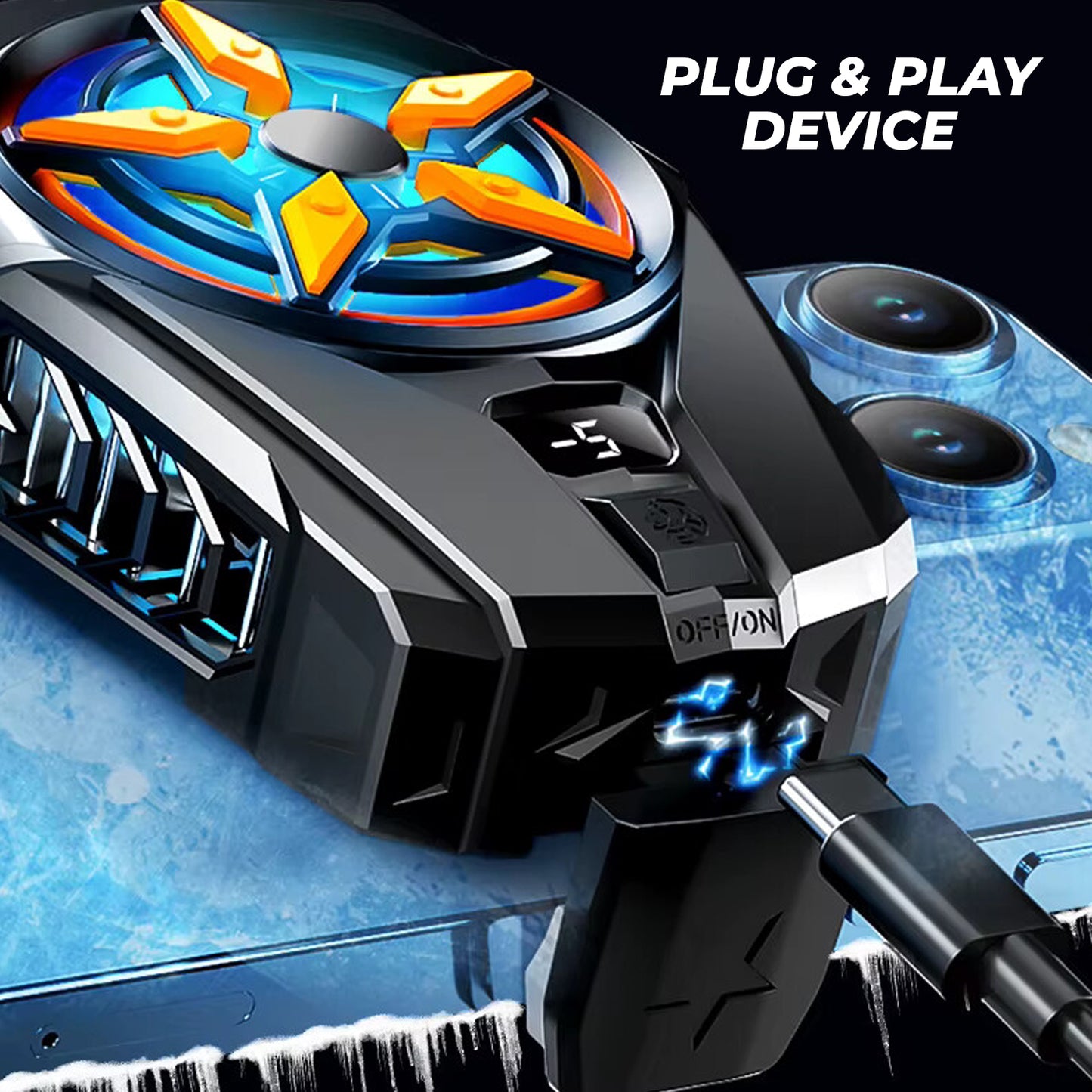 WRADER SL09 Portable Radiator Cooling Fan for Mobile Heating Gaming Cooling Fan For Android & iPhone