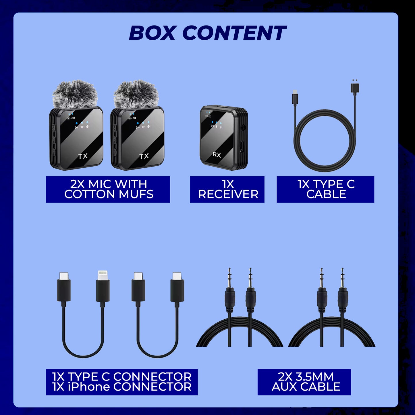 WRADER Wireless Mic with Noise Reduction for Cameras, PC, Laptops, Mobiles, GoPro, DSLR Microphone