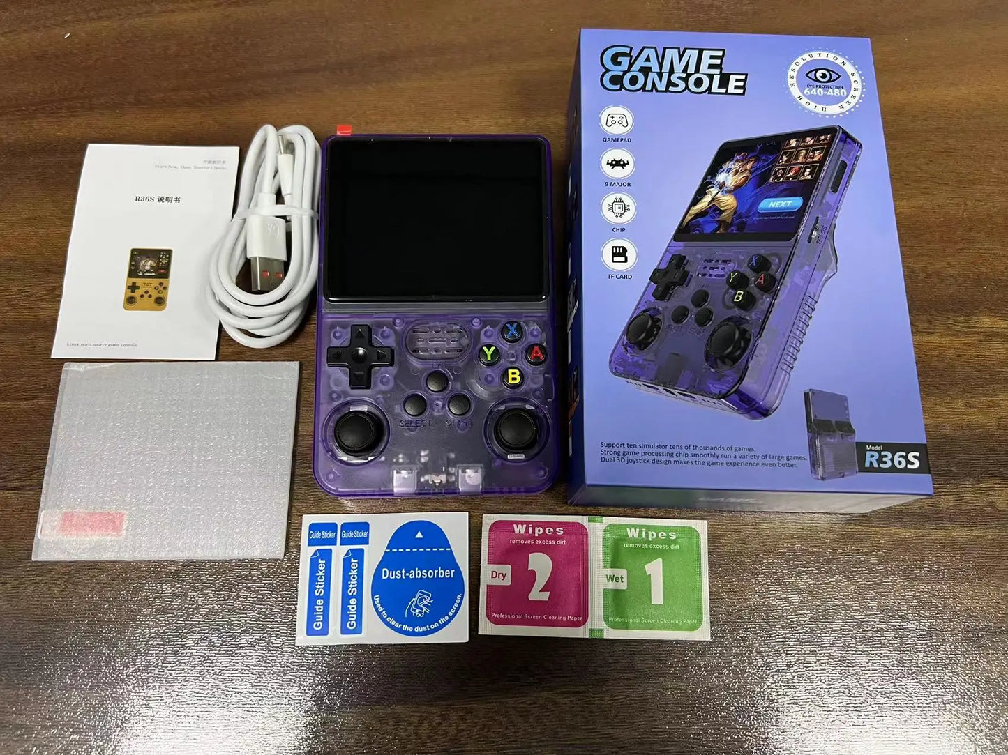 R36S Retro Game Console Portable 3.5" IPS Screen Thousands of Classic Games Dual Joystick