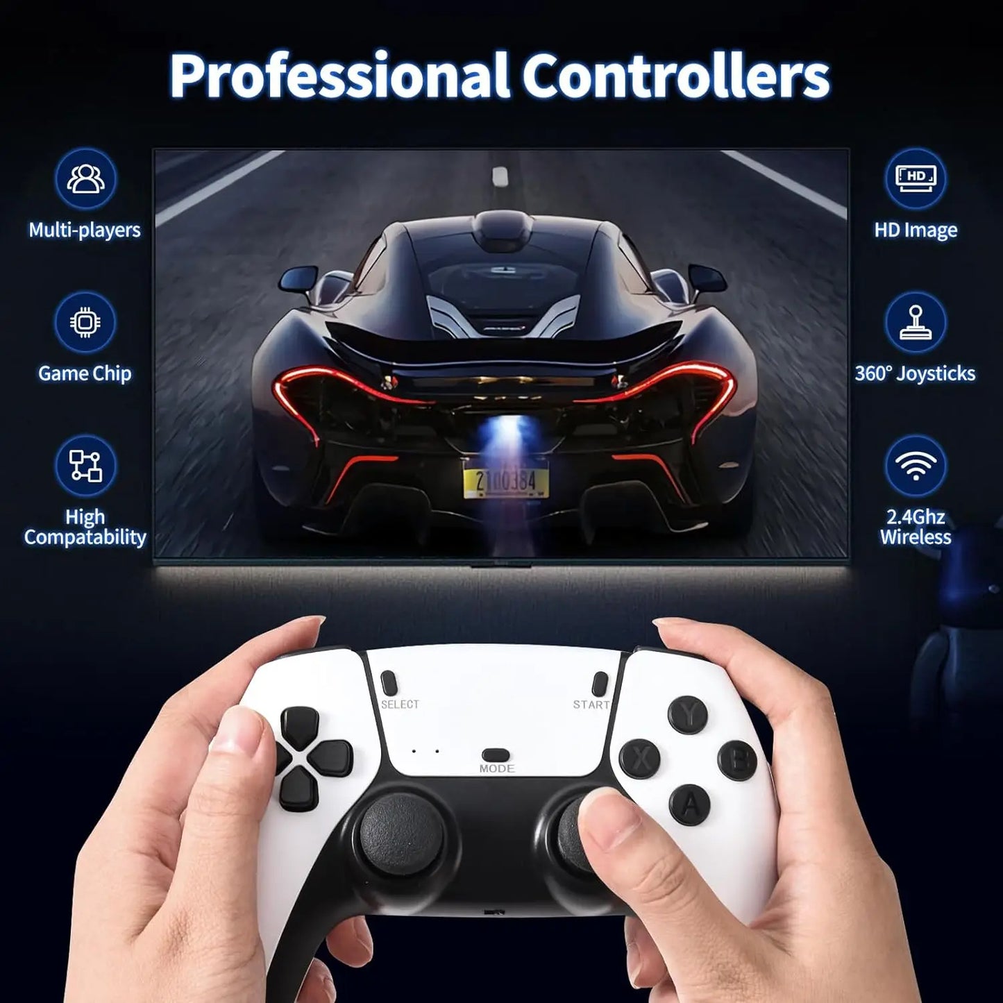M15 Wireless Game Console – Plug & Play HDMI Retro Gaming Stick with Built-in Classic Games
