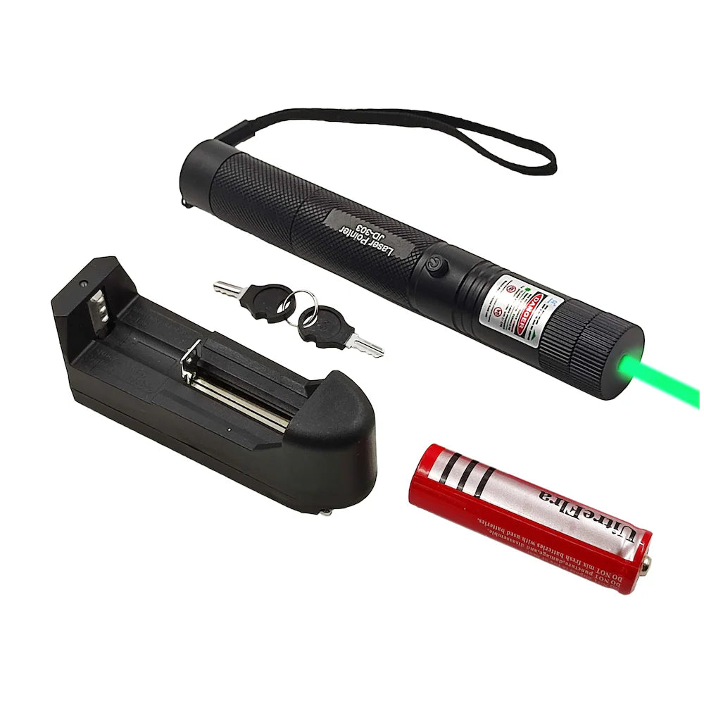 WRADER RECHARGEABLE GREEN LASER LIGHT TORCH WITH ON/OFF LOCK (Green)