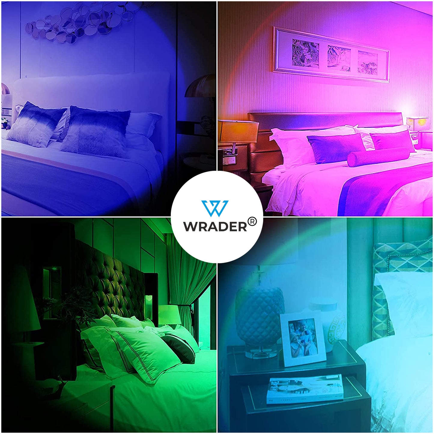 WRADER Sunset Projection Lamp Light for Home Decor Cars Video Shoots Bedroom Insta Reels & YouTube Night Lamp (12 cm, Black)