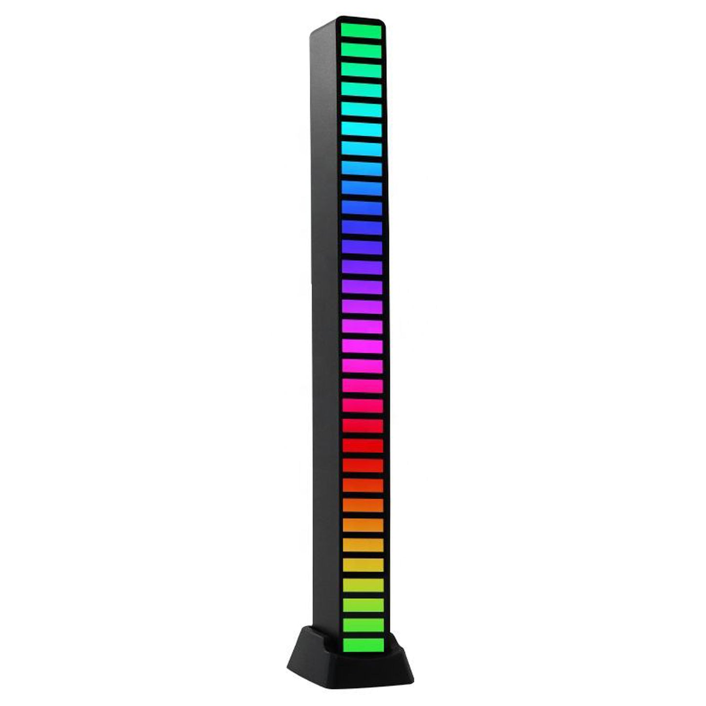 Rechargeable RGB Sound Control Voice-Activated Pickup Light Music Rhythm Light with Music Sync 32Bit Audio Spectrum Light for Car Desktop TV Gaming