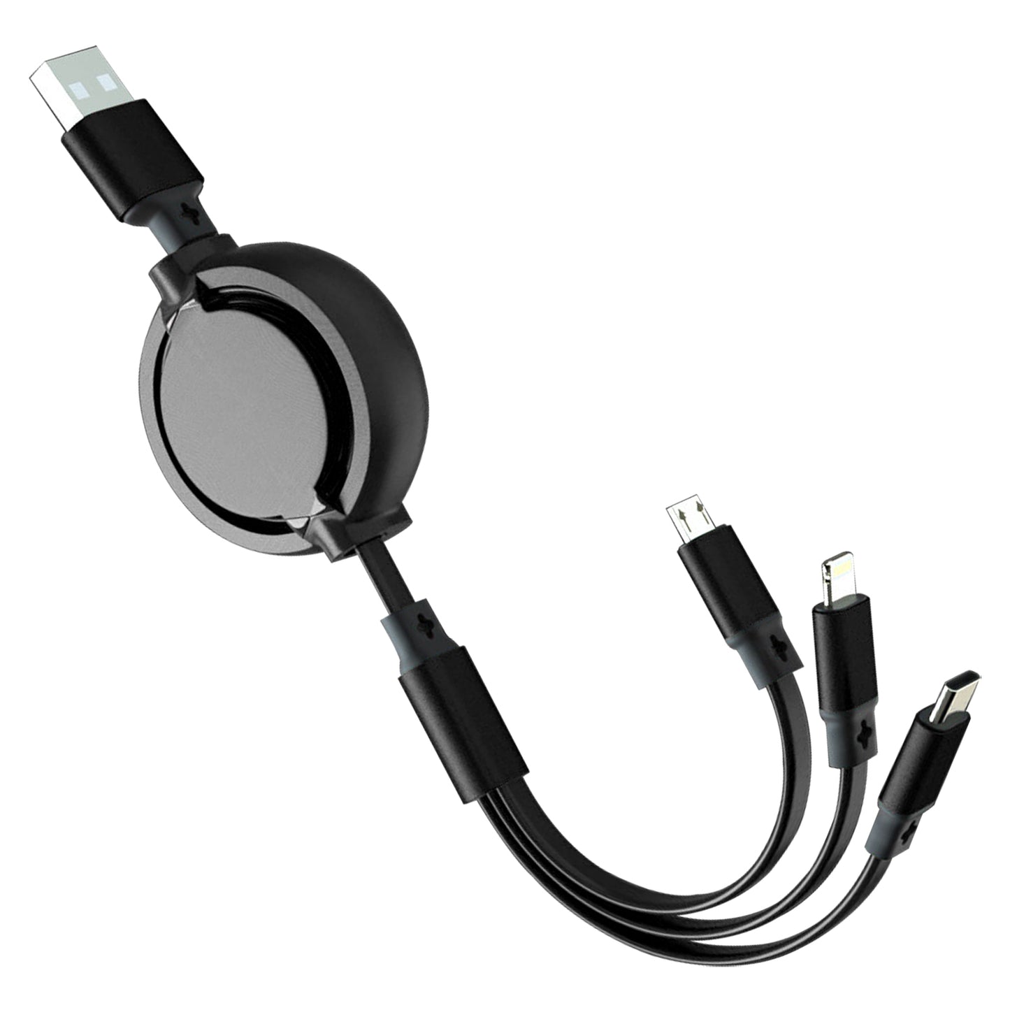 WRADER Micro USB Cable 3 A 1 m 3 in1 Fast Charging Data Cable for All Smartphones and iOS Data Cable