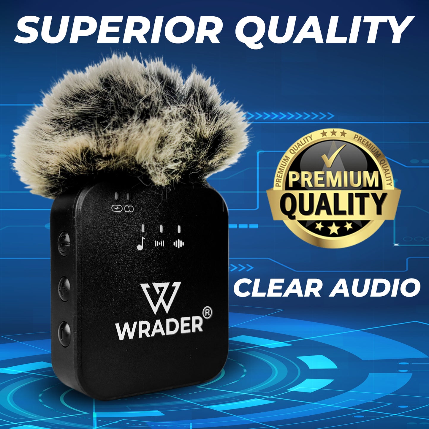 🎤 WRADER K205 Wireless Microphone – Multi-Mode, Crystal Clear Audio for All Devices
