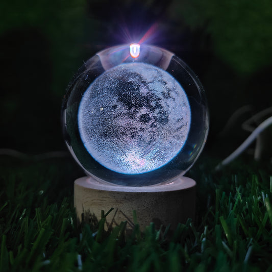Multicolor 3D Earth Crystal Ball Lamp For Home / Office / Bedroom