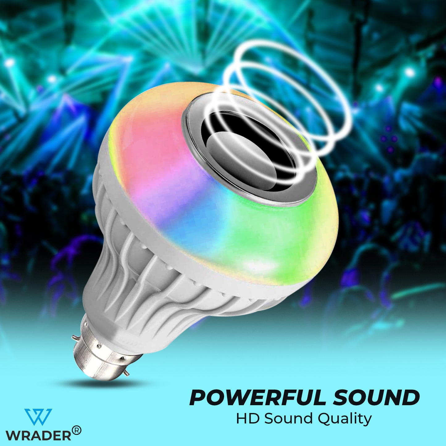 Remote Controlled Bluetooth Music Speaker Bulb For Home, Party Disco Bulb with Remote Single Disco Ball