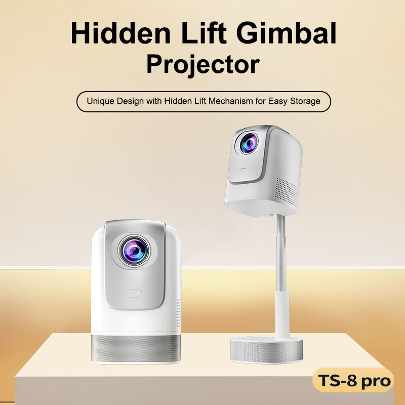 TS-8 Pro Smart Mini LED Projector | Native 720P, Supports 4K | Android 13 | 250 ANSI Lumens | Portable Home Theater