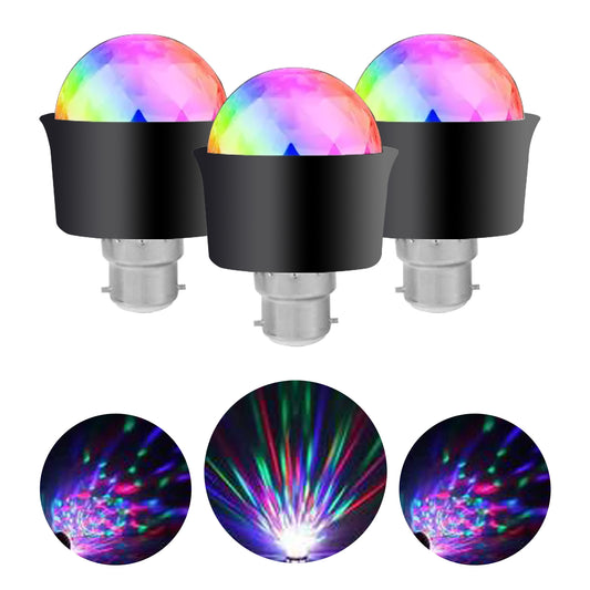 WRADER Small Mini DISCO DJ Projection Bulb for Room Party Stage and Diwali Single Disco Ball