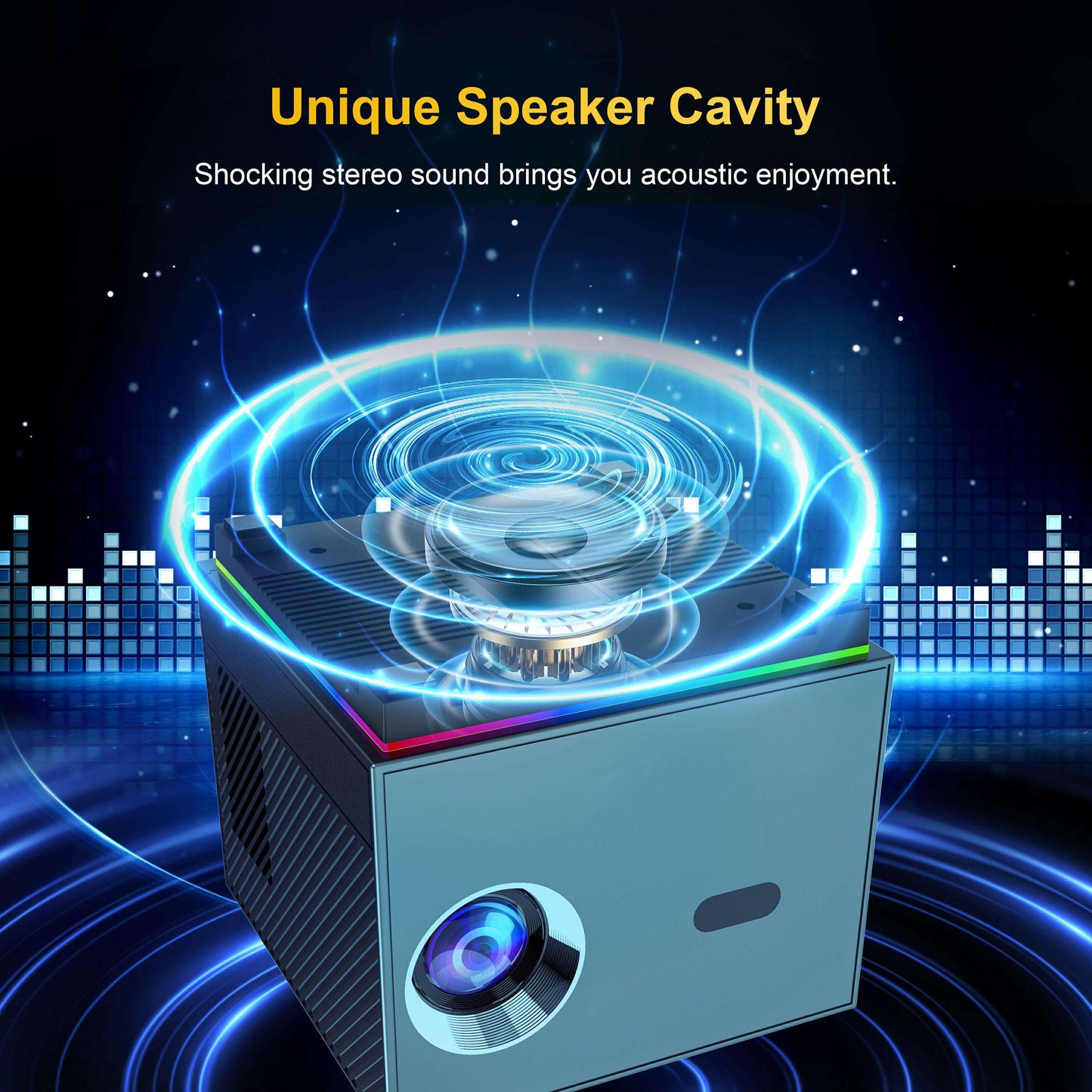 X3 Portable Android 9 Projector – 150 ANSI Lumens, HD 720P, Electric Focus & WiFi/BT5.0
