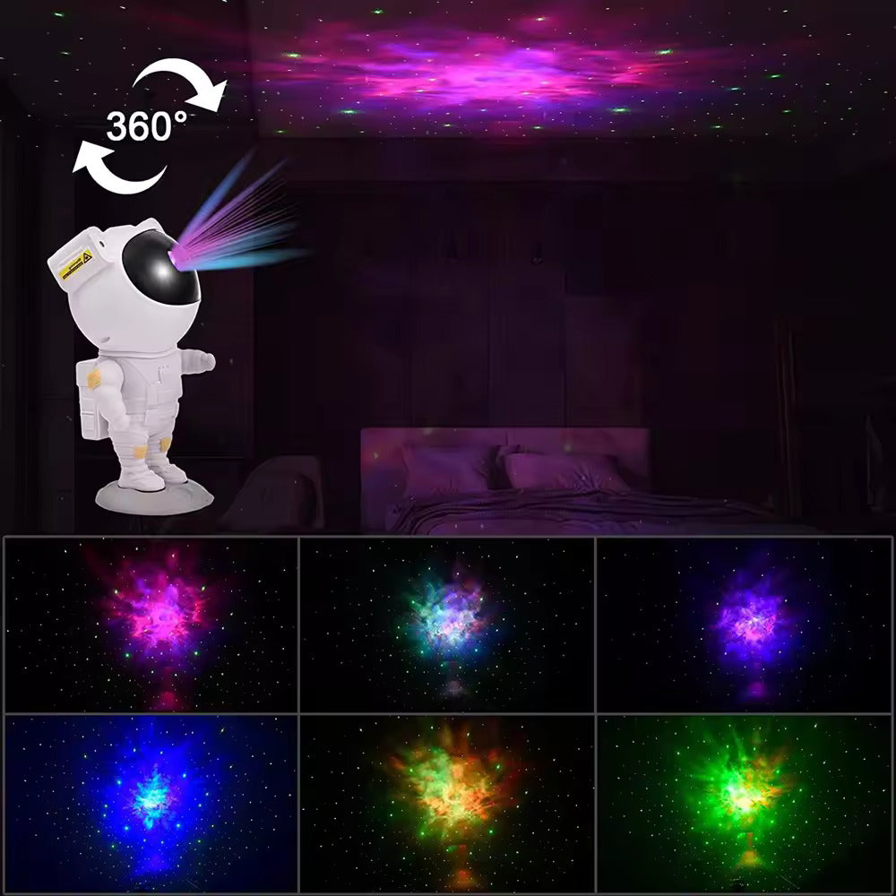 Wrader 360° Adjustable Head Galaxy Astronaut Projection Lamp Nebula Space Astro Night Lamp