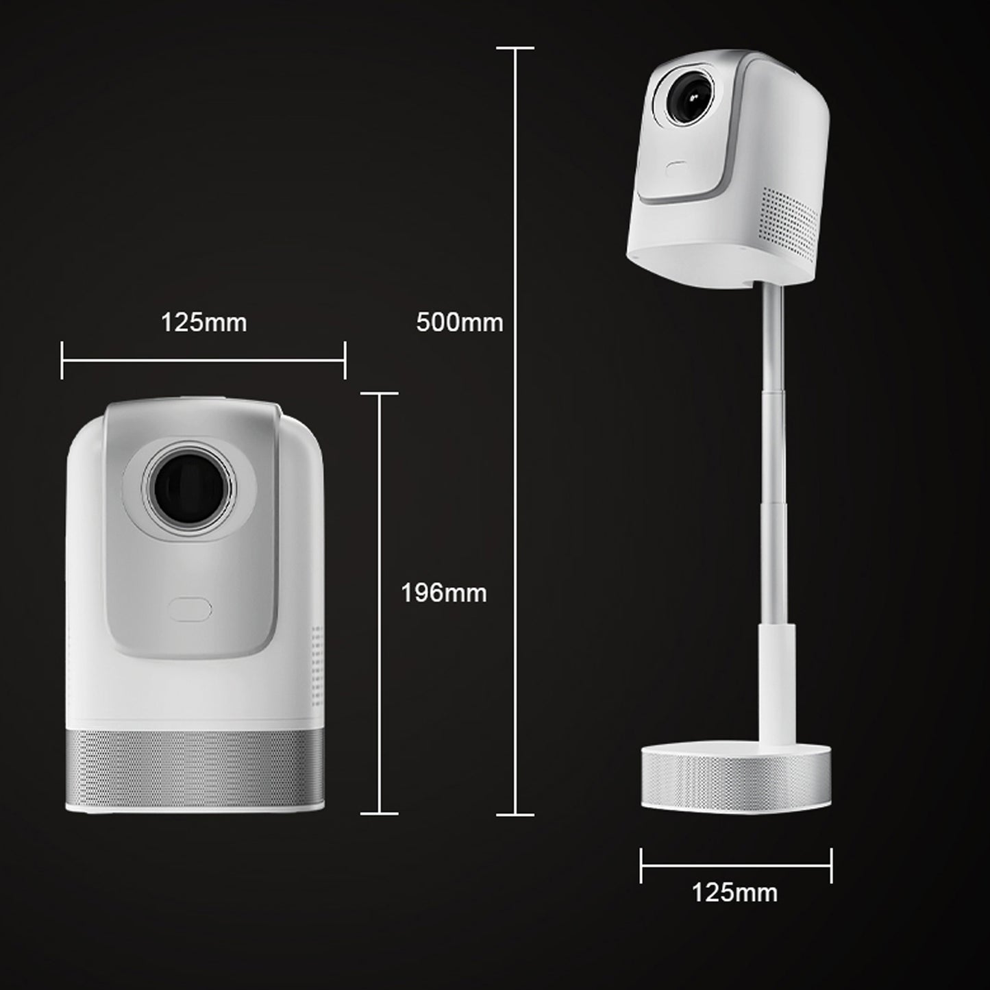 TS-8 Pro Smart Mini LED Projector | Native 720P, Supports 4K | Android 13 | 250 ANSI Lumens | Portable Home Theater