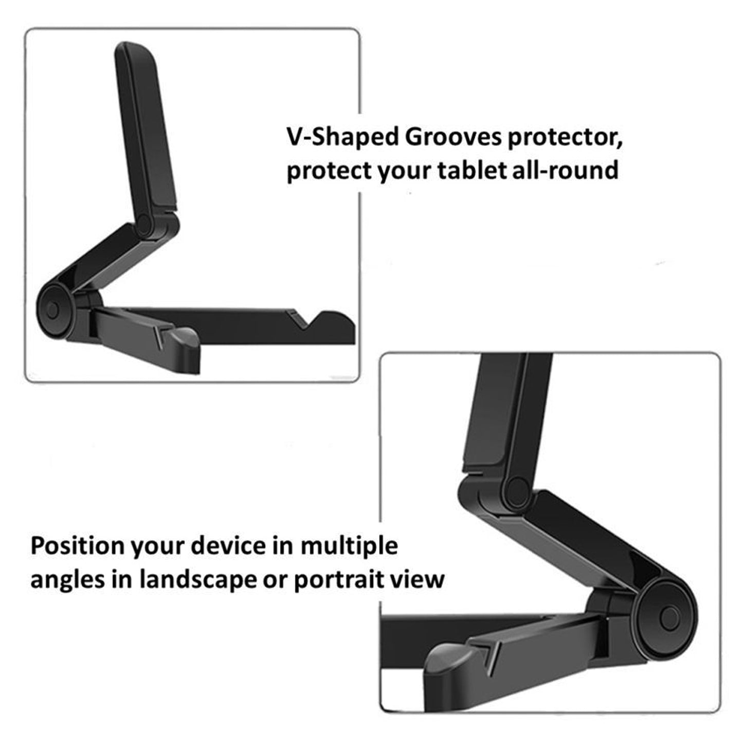 V Shape Multi Side Angle Foldable Tablet Stand Portable Smartphone Stand Size upto 7 to 10 Inches Tablets Kindle Phone Stand Mobile Holder