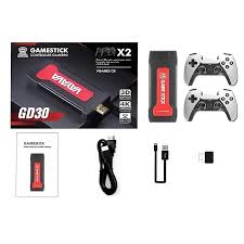 GD30 Game Console – Retro Plug & Play Game Stick with 2 Wireless Controllers, HDMI & Classic Games