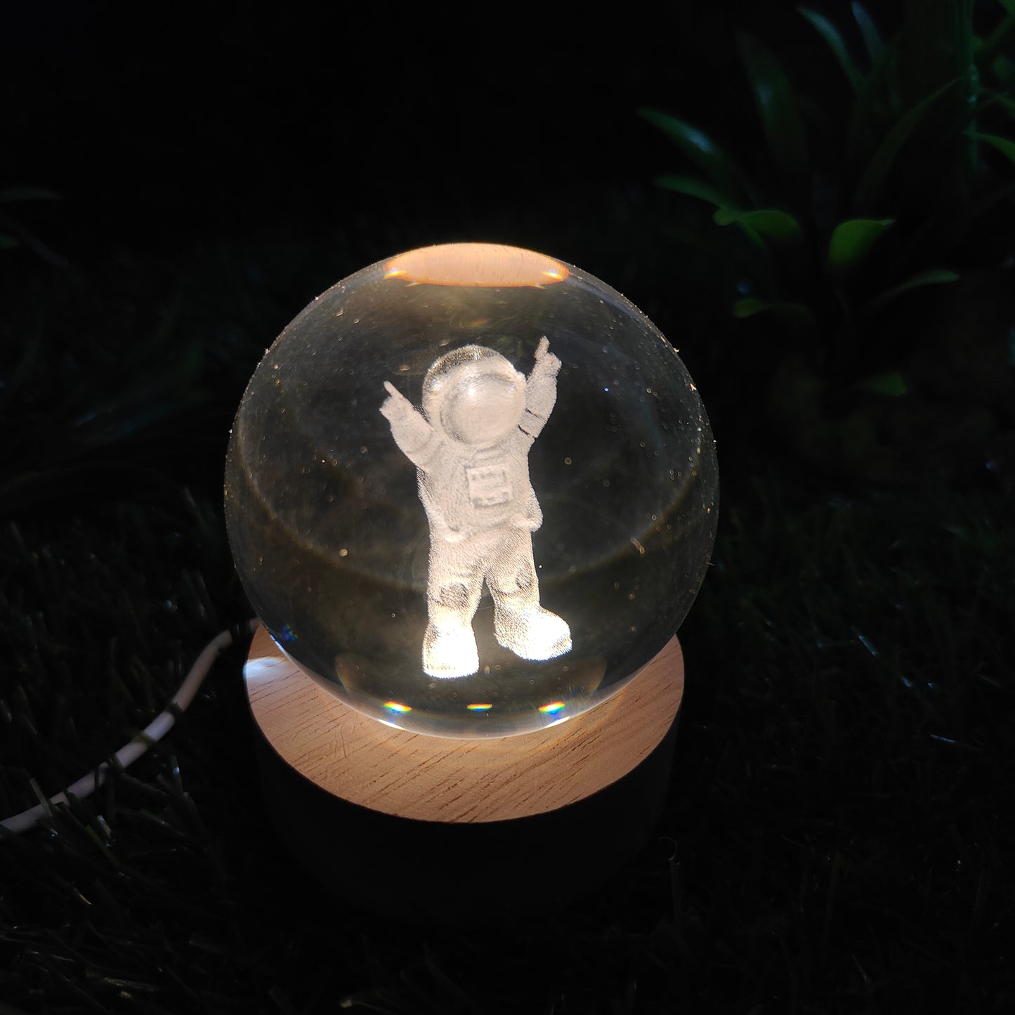 3D Astronaut Crystal Ball Lamp For Home / Office / Bedroom