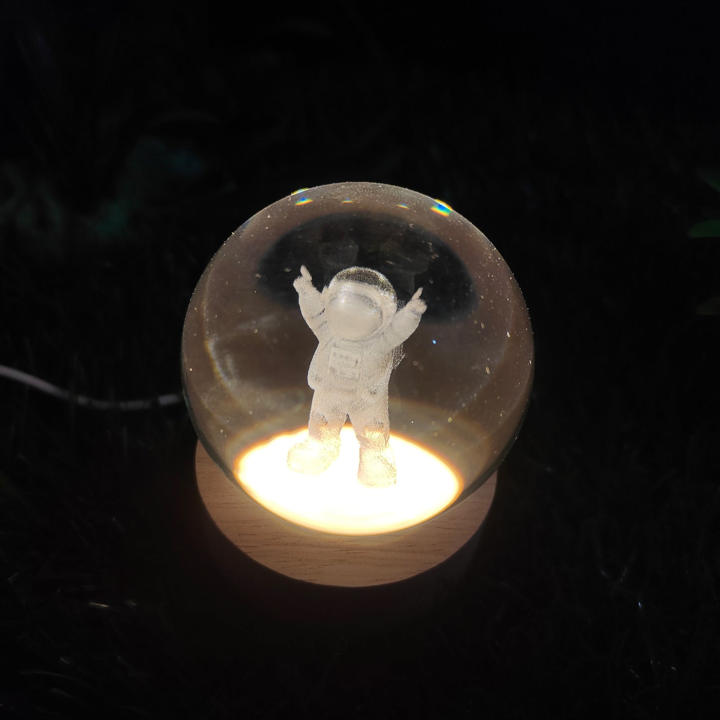 3D Astronaut Crystal Ball Lamp For Home / Office / Bedroom