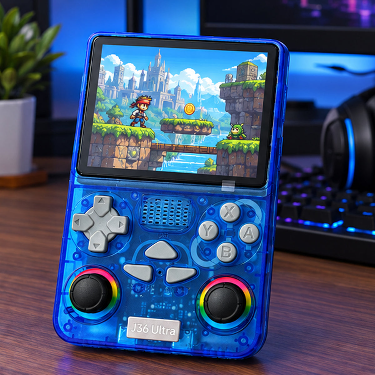 J36 Ultra Retro Game Console – 1GB RAM, 8GB Storage, 64GB SD Card, WiFi & Bluetooth 4.2 | Classic Games Console with YouTube