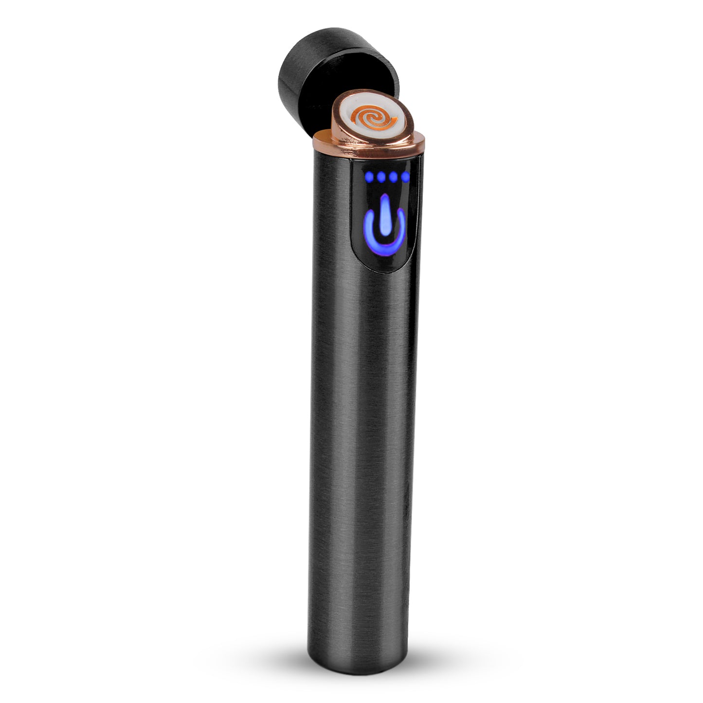 WRADER USB Rechargeable Flameless Cigarette Lighter with On/Off Touch Sensor Plasma Lighter Non Gas Refillable Lighter Windproof Lighter Sleek Cigarette Lighter  (Black)