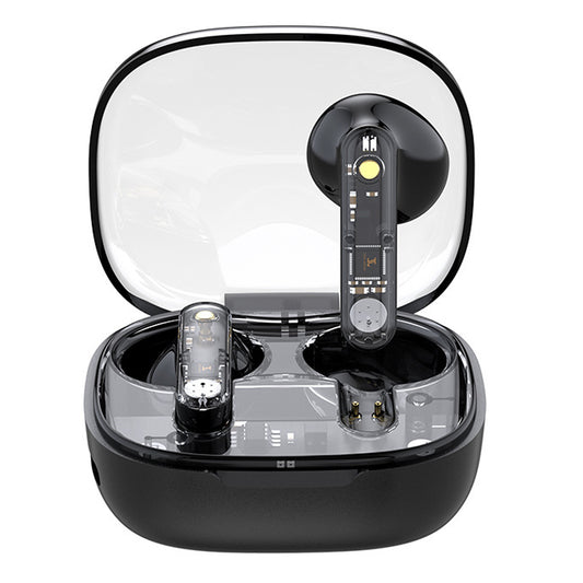 Transy Transparent Earbuds With Charging Display & Charging Case For All Smartphones Android & iPhone
