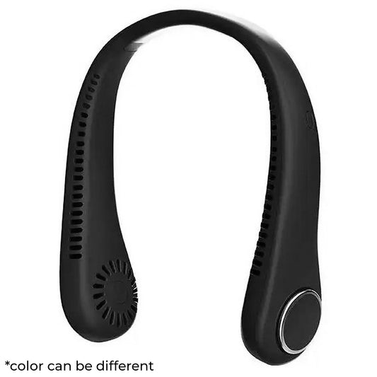 WRADER Portable USB Rechargeable Neckfan Personal Air Cooling Fan Neckband Neckfan 3 Air Speed Modes Hanging Neckband Fan