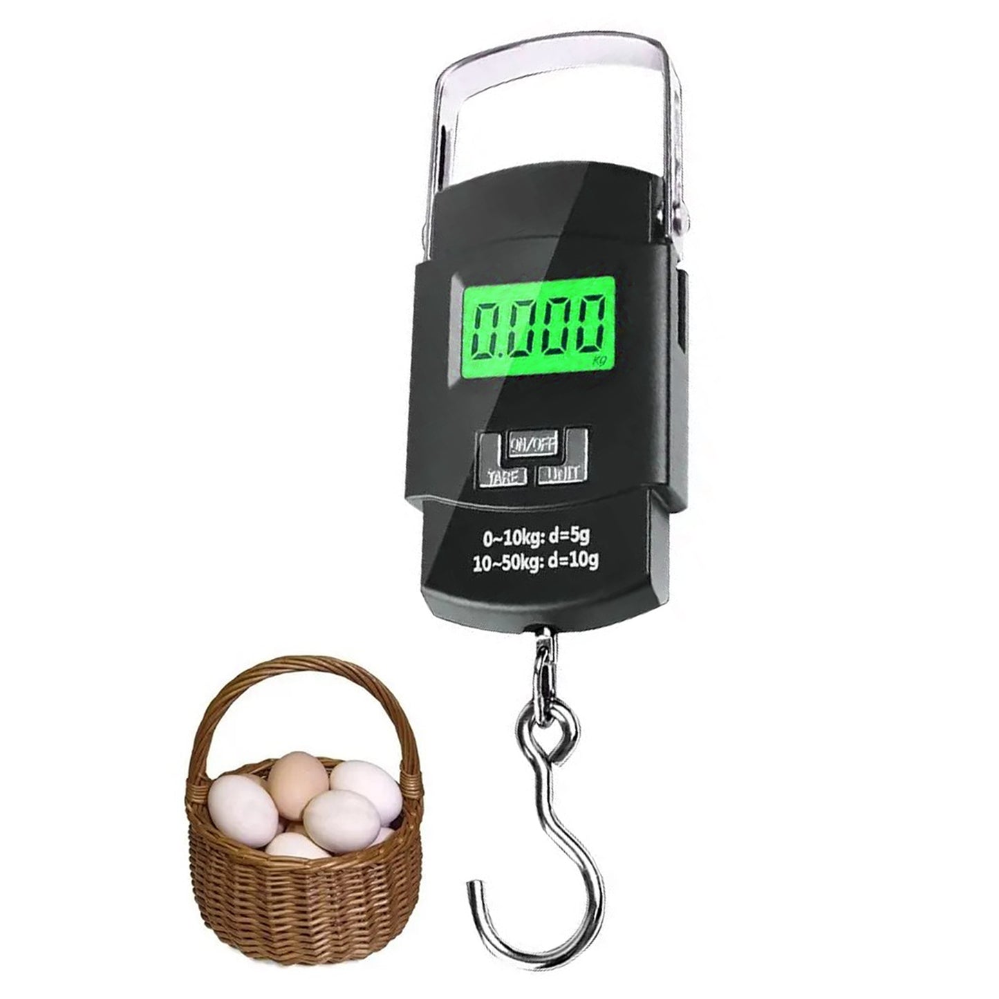 Multi Purpose Fish Hook Weighing Machine with Display for Luggage Weight Machine Upto 50Kg Hook Weighing Scale