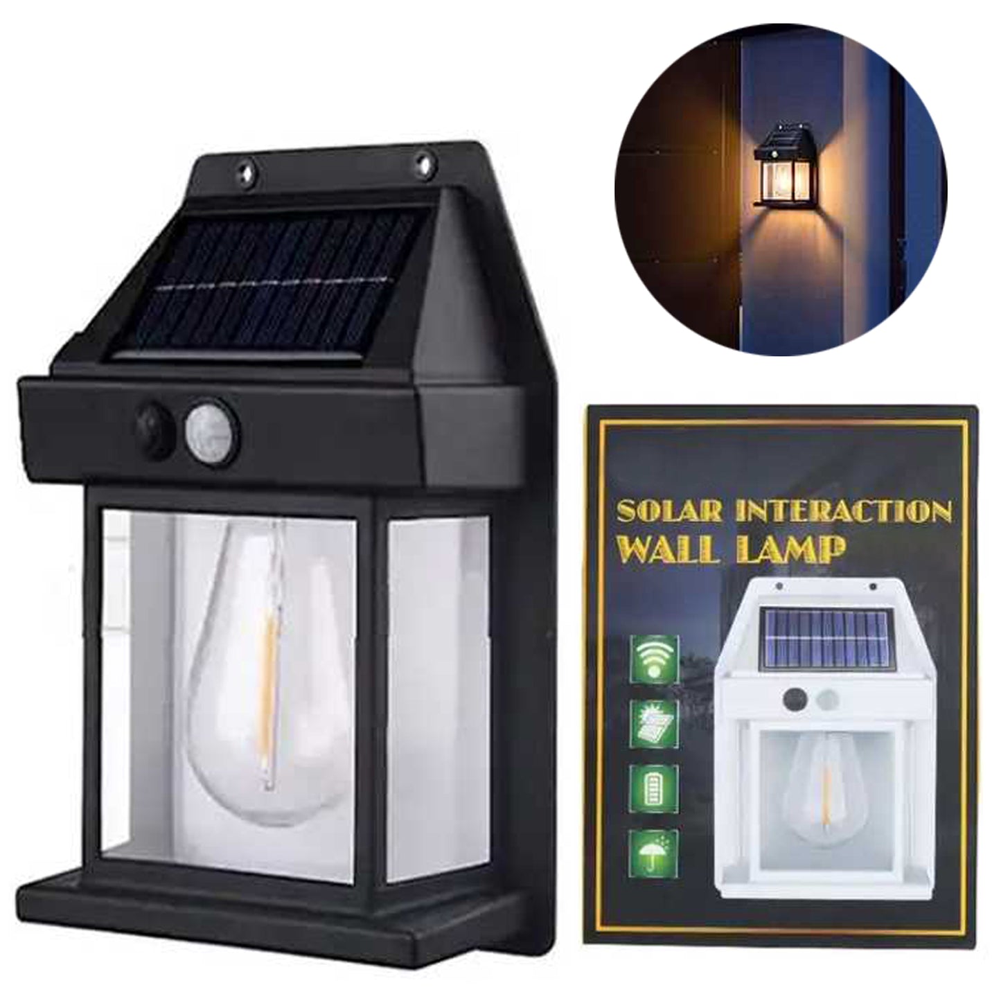 WRADER LED Solar Wall Lamp For Home Wall Solar Light with 3 Modes Lighting Solar Light Set