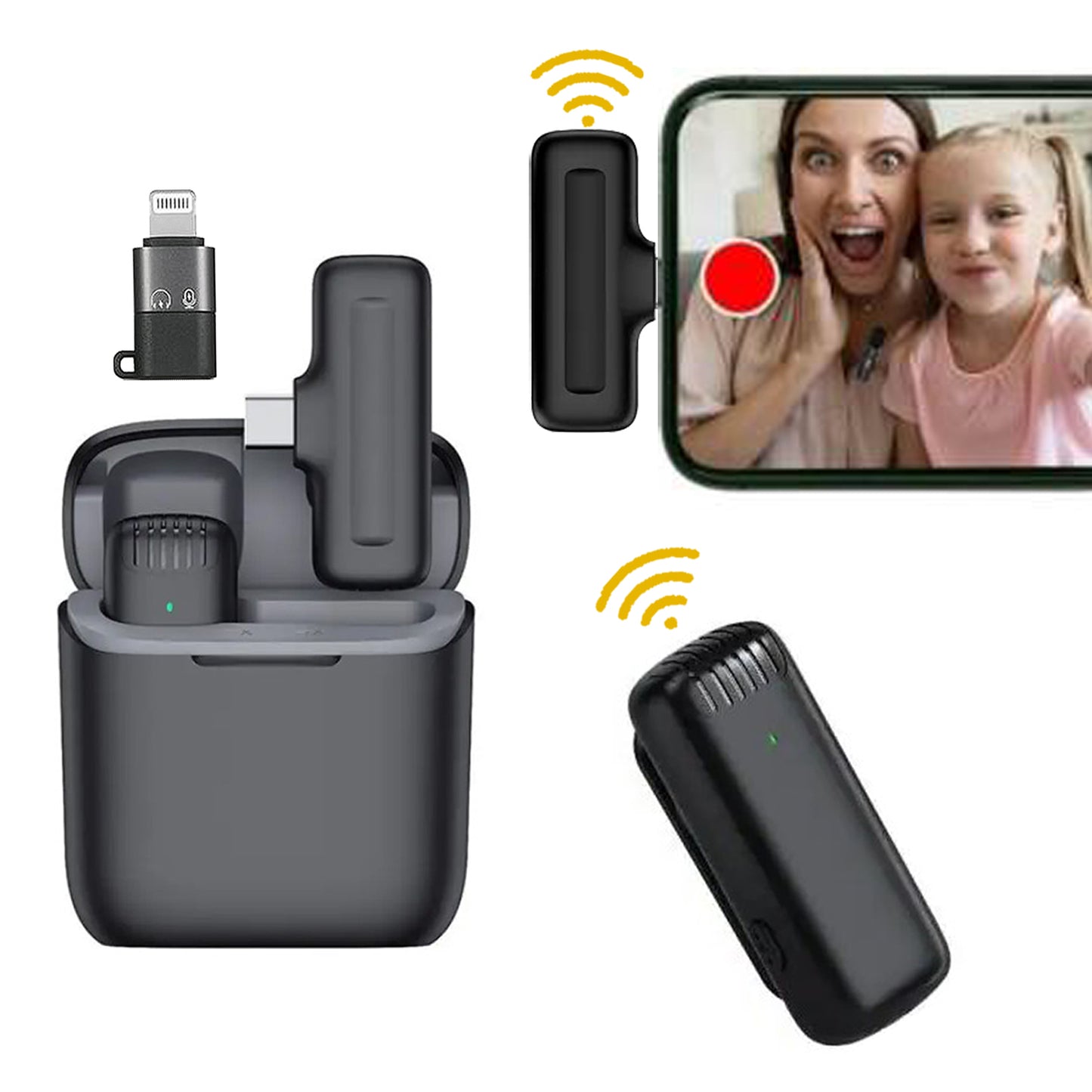 WRADER J11 Professional Wireless Mic for Video Recording ASMR Podcast Interview Youtube Microphone