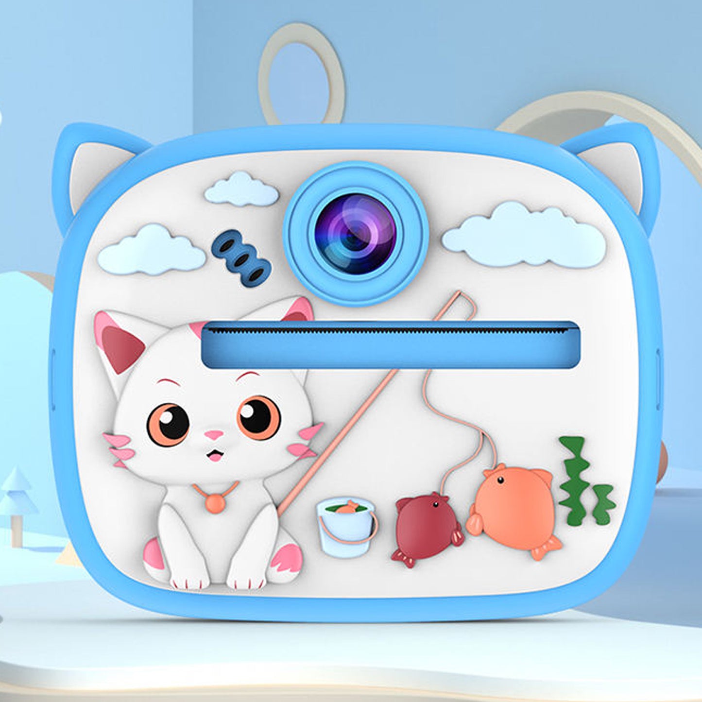 Instant Camera Printer Portable Photo Printer | Cat Design Camera Printer for Kids, Girls, Baby Boy | Best gift for Kids & Girls