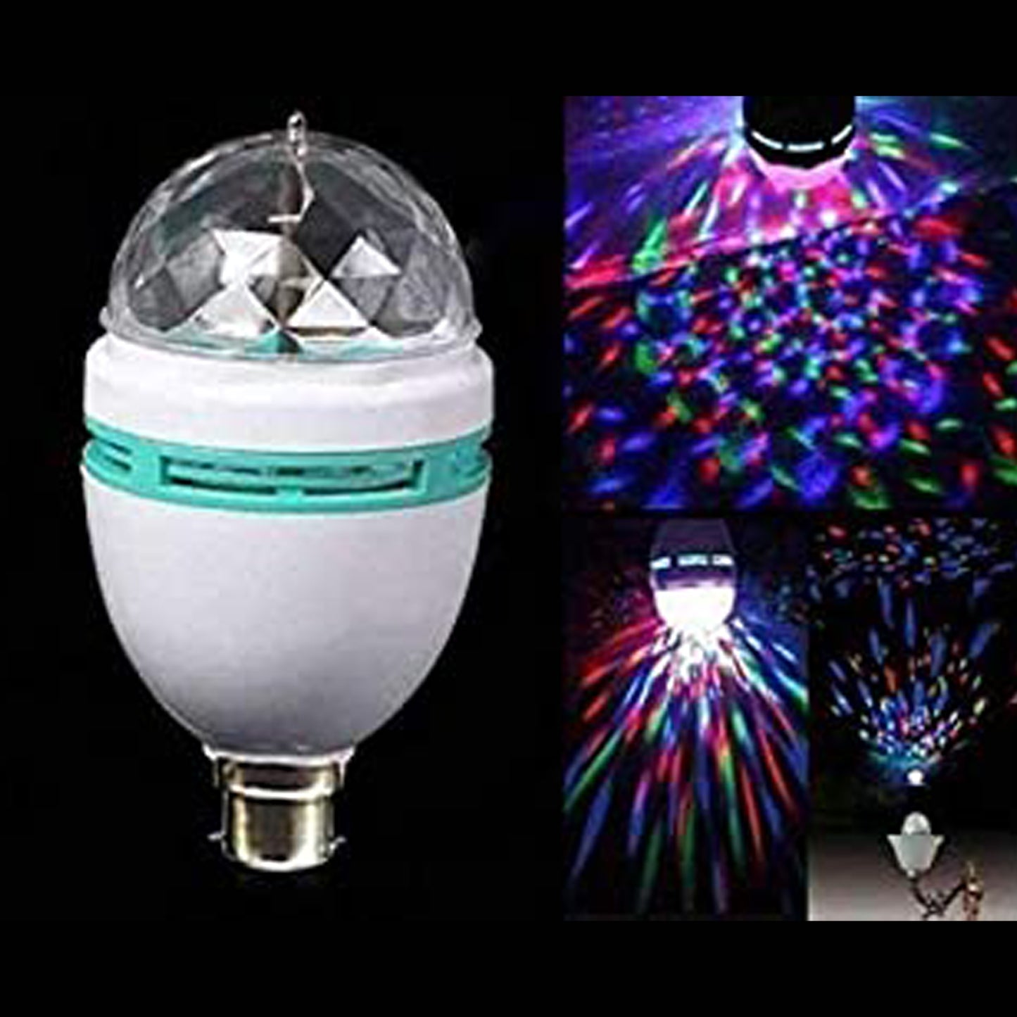 WRADER UPGRADED_VERSION RGB Multicolor Disco Bulb Rotating Bulb Dj Bulb Party Bulb Ceiling Lamp