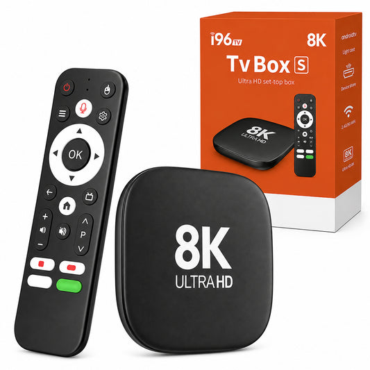 I96 Android TV Box with Voice Control – 1080p Full HD Streaming