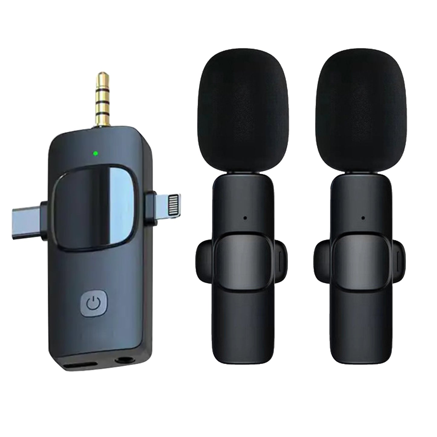 WRADER K15 Dual User Wireless Mic for Youtube Video Recording Podcast Interview and Reels Microphone