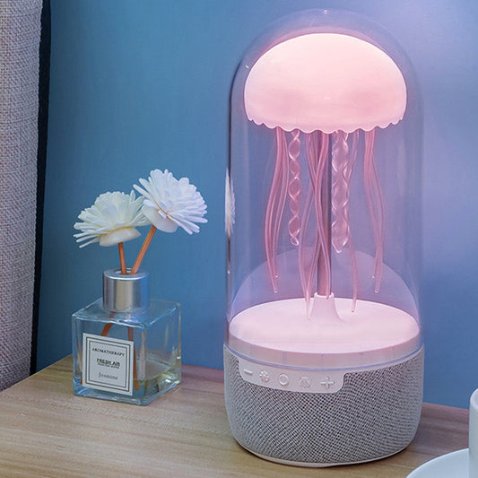 RGB Jellyfish Night Light with Bluetooth Speaker – Colorful LED Mood Lamp for Bedroom & Relaxation