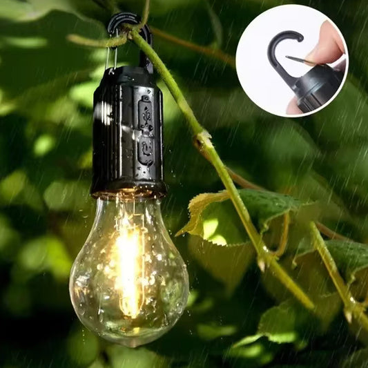 Rechargeable Hanging Hook Camping Bulb Light for Camping Hiking Household Tents Bulb Emergency Light