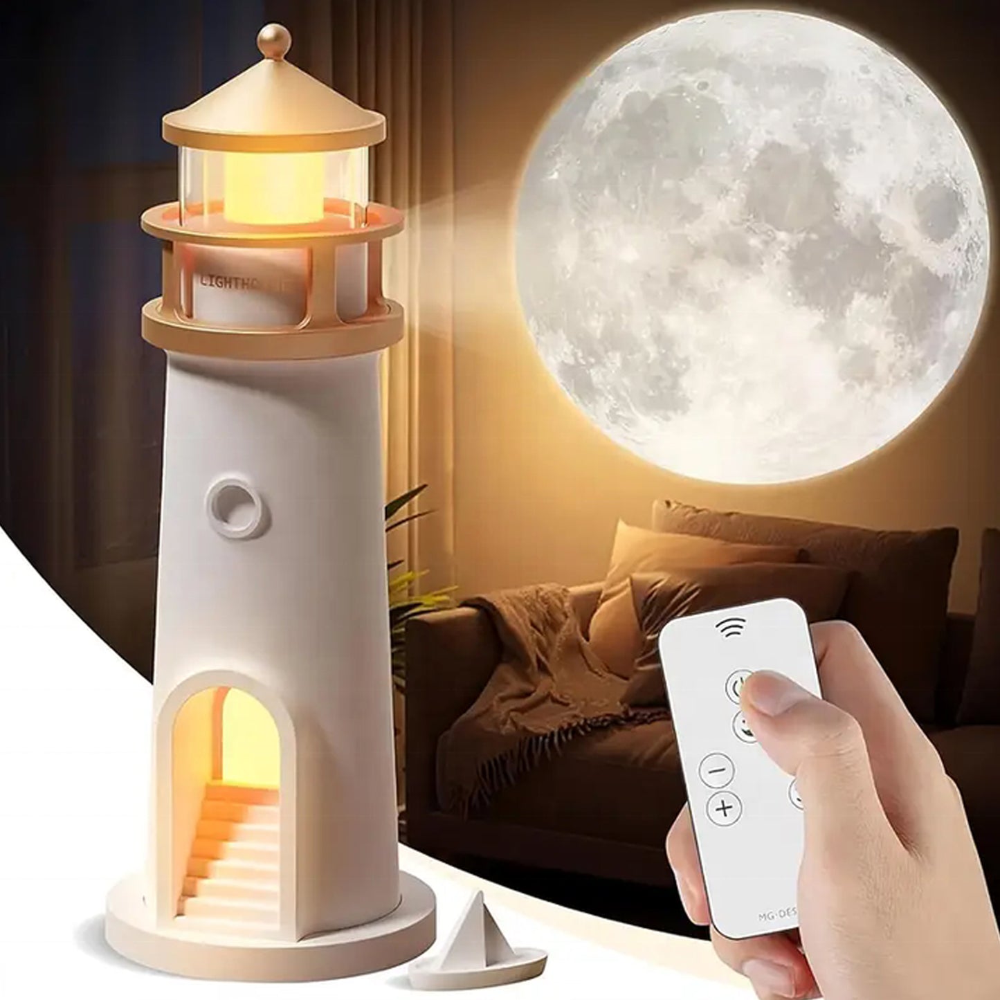 Moon Light House Projection Lamp with Remote