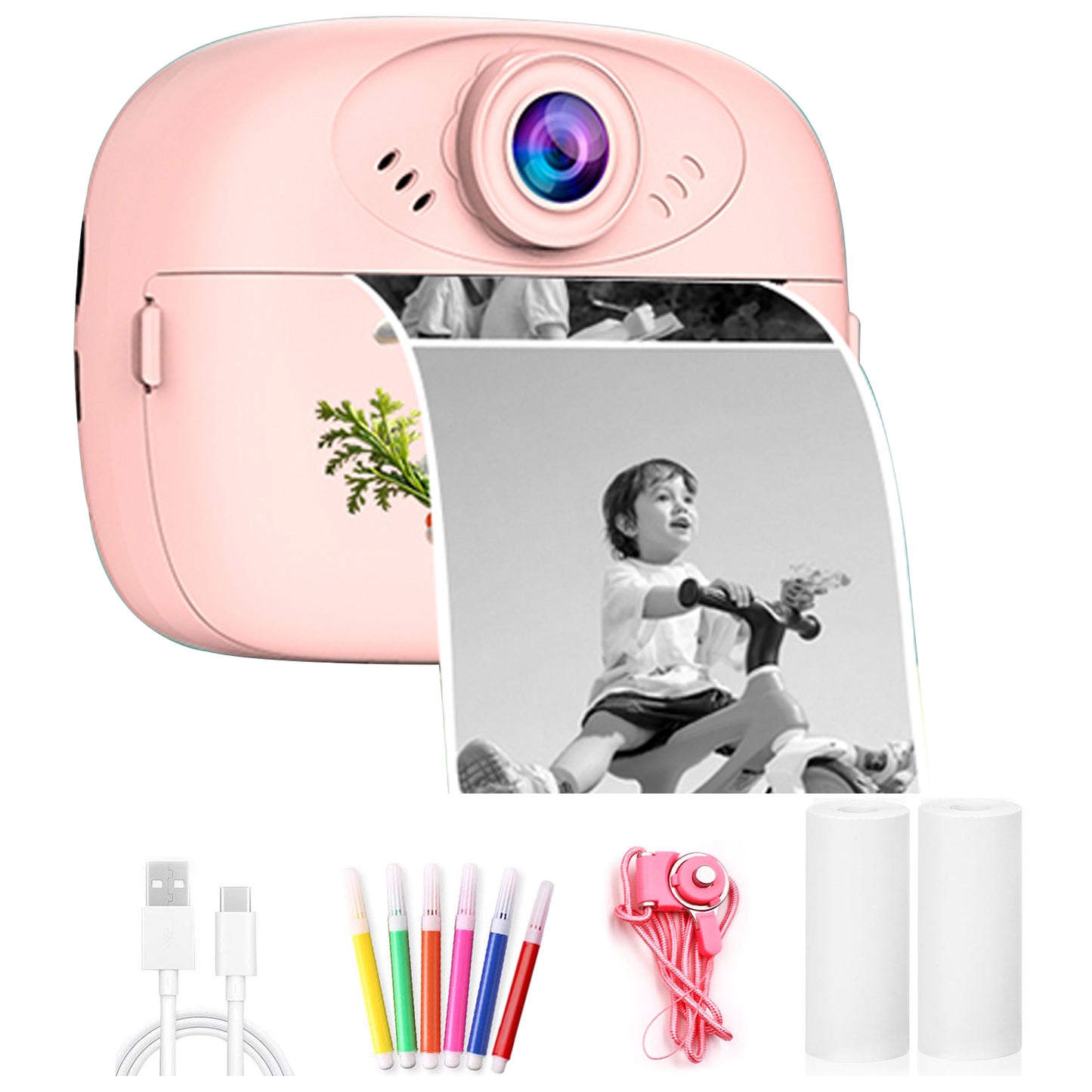 Kids Instant Print Digital Camera | Dual Front & Rear Camera Printer for Gift | Best gift for kids