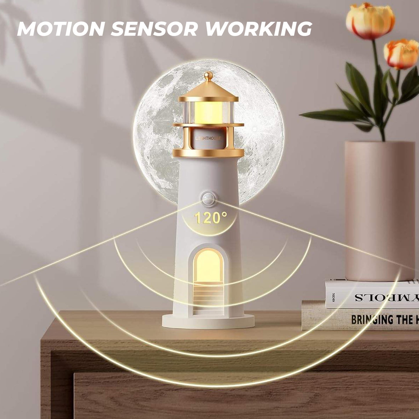 Moon Light House Projection Lamp with Remote