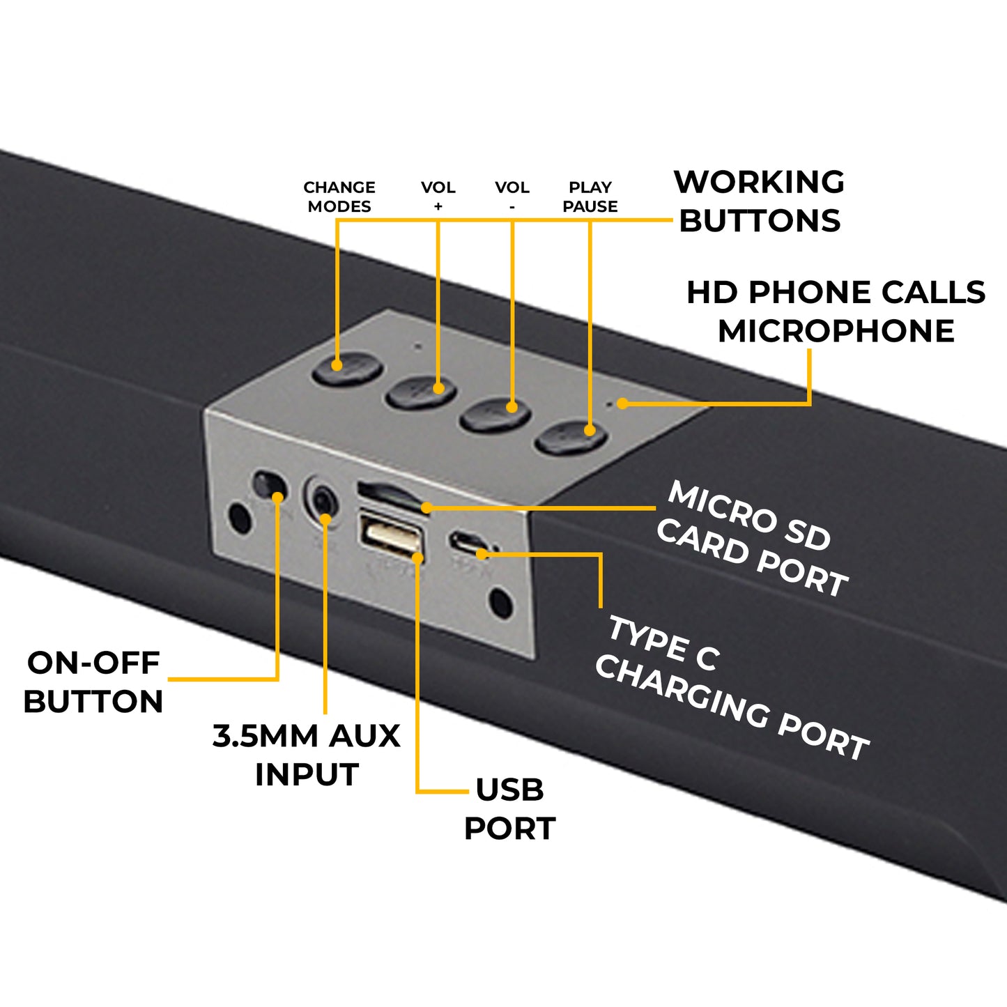 Latest Subwoofer TV Soundbar 3D Surround Desktop Bluetooth Speaker Home Speaker 10 W Bluetooth Soundbar