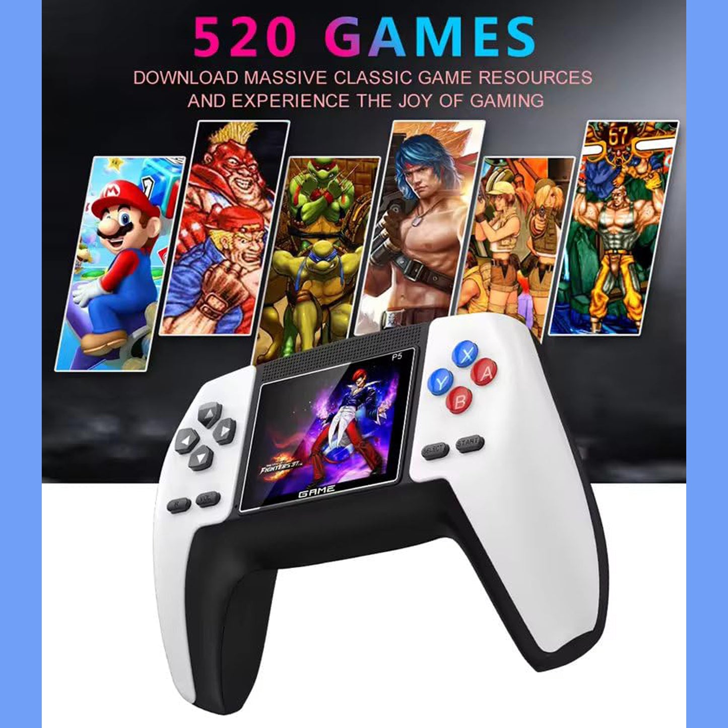 P5 Digital Game Player for Kids 520 in 1 Controller Gamepad, Retro Gaming Console For All Age Group | Best Gift For Kids / Adults / Boy / Kid