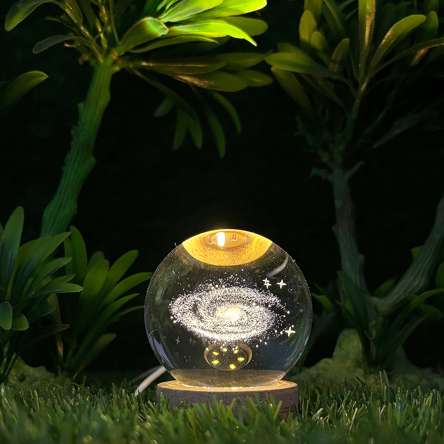 3D Milky Way Crystal Ball Table Night Lamp For Decorate Home Rooms / Bedroom / Office / Studio Etc