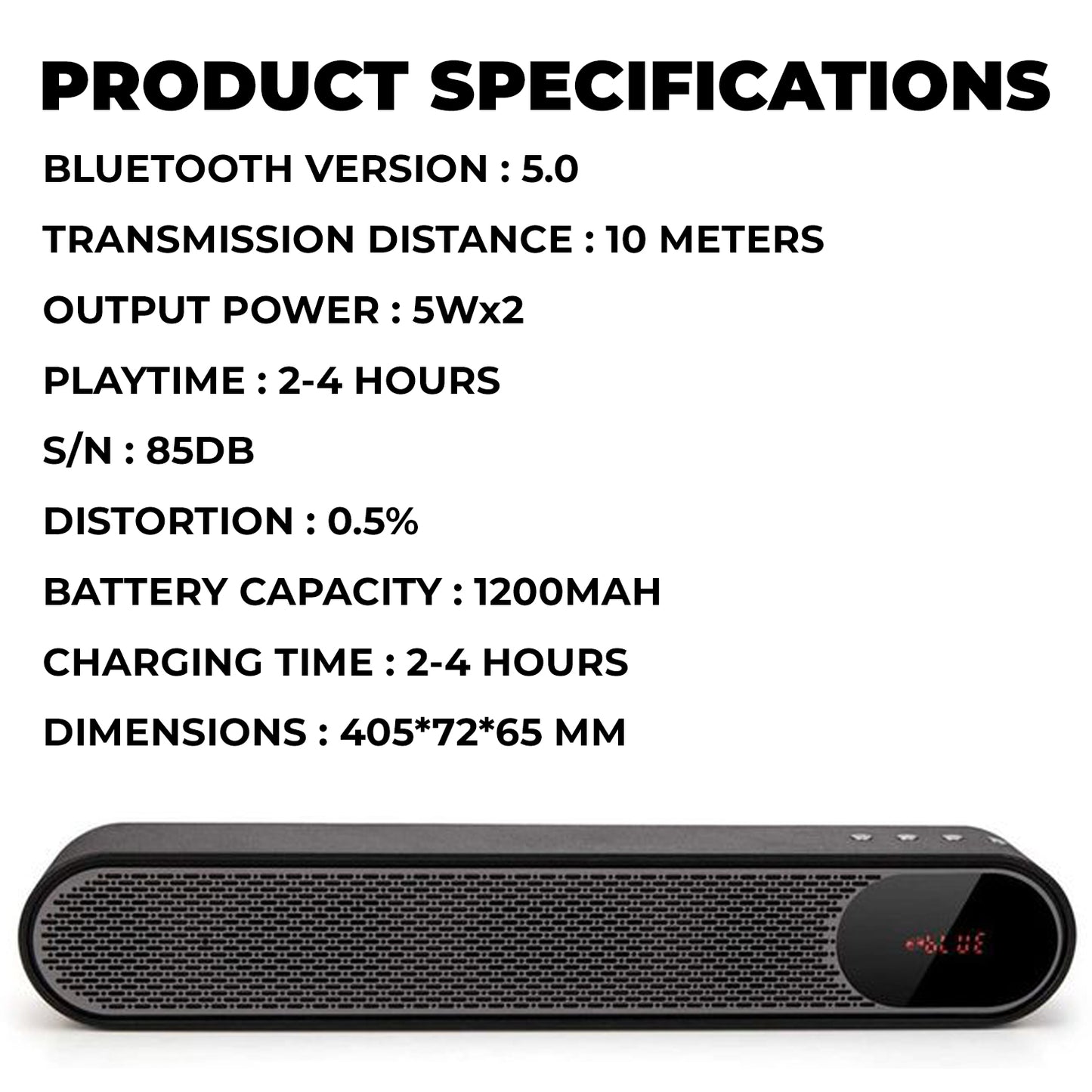 WRADER Premium Subwoofer TV Soundbar 3D Surround Desktop Bluetooth Speaker Home Speaker 10 W Bluetooth Soundbar