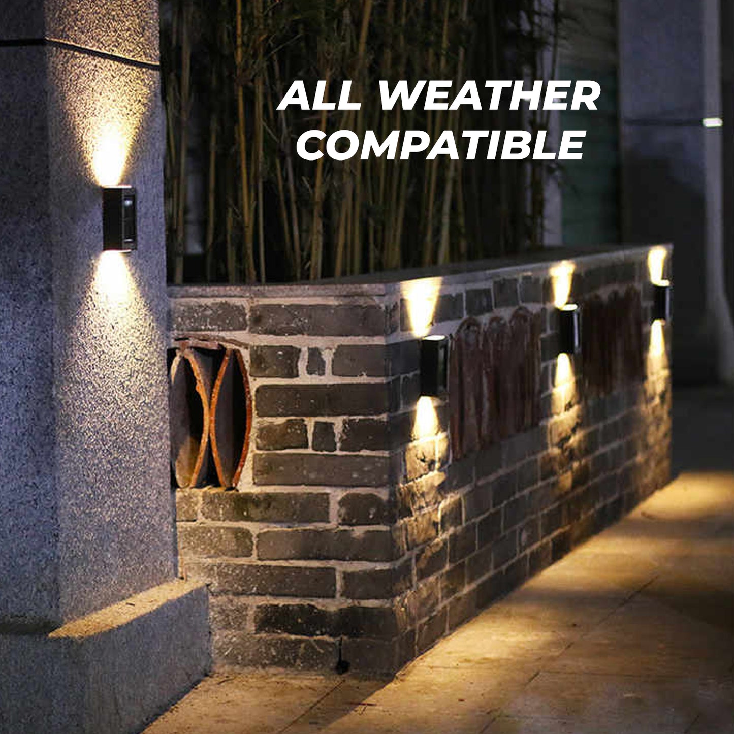 WRADER LED Small Solar Outdoor Wall Lamp Balcony Solar Light Night Light Sunlight Charging Lamp