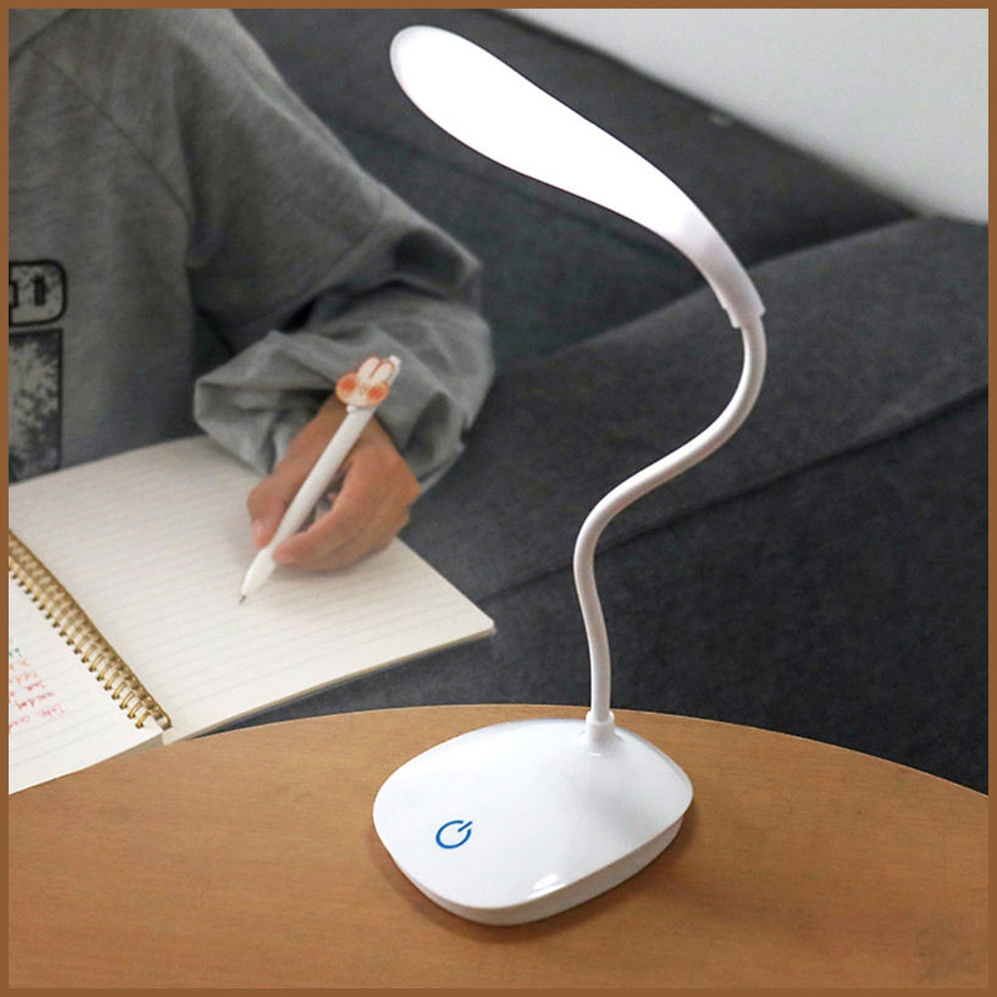 WRADER 360 Degree Flexible Study Table Lamp White Light Table Lamp with 3 Brightness Modes LED White LED Light for Study and Reading Books Led Light