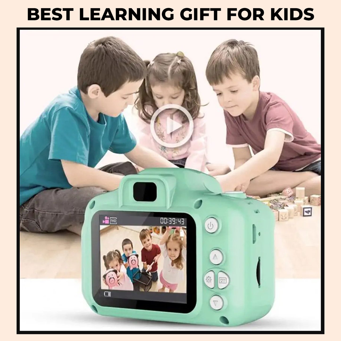 Digital Camera for Kids | 2024 Best Gift For Children's Kids Face Recognition Focus HD 1080p Video Toddler Camcorder